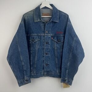 VTG Levi's 593 Denim Jacket Men's M Blue USA Trucker‎ Oversized The Grifters NEW
